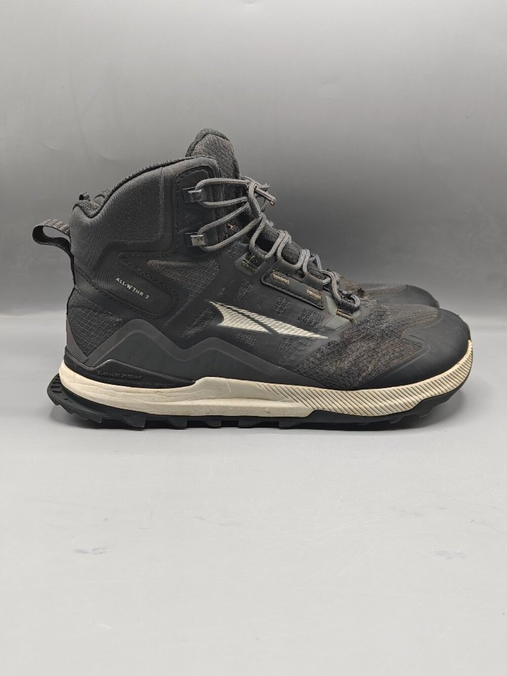 Altra Lone Peak All WTHR 2 Men's 9 Gray Black Trail Hiking Boots AL0A7R6U000